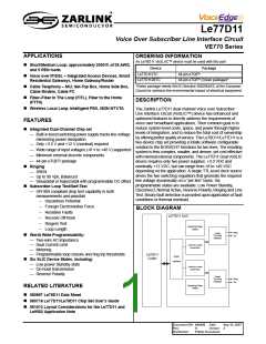 浏览型号LE77D112BTC的Datasheet PDF文件第1页