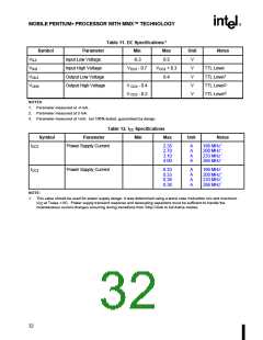 浏览型号80523TX233512的Datasheet PDF文件第32页