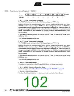 浏览型号ATMEGA48V-10MUR的Datasheet PDF文件第102页