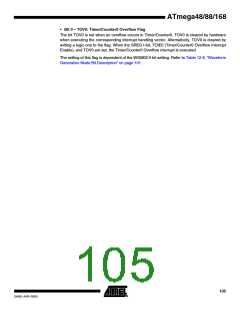 浏览型号ATMEGA48V-10MUR的Datasheet PDF文件第105页