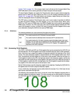 浏览型号ATMEGA48V-10MUR的Datasheet PDF文件第108页