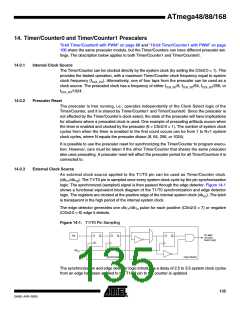 浏览型号ATMEGA88-20AU的Datasheet PDF文件第135页