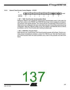 浏览型号ATMEGA88-20AU的Datasheet PDF文件第137页