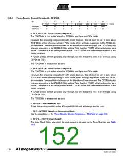 浏览型号ATMEGA88-20AU的Datasheet PDF文件第152页