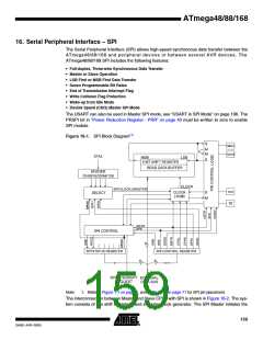 浏览型号ATMEGA88-20AU的Datasheet PDF文件第159页