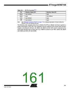 浏览型号ATMEGA88-20AU的Datasheet PDF文件第161页