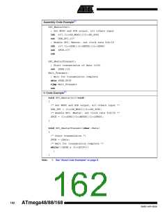 浏览型号ATMEGA88-20AU的Datasheet PDF文件第162页
