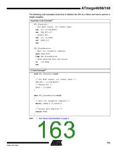 浏览型号ATMEGA88-20AU的Datasheet PDF文件第163页