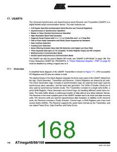 浏览型号ATMEGA88-20AU的Datasheet PDF文件第168页