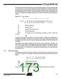 浏览型号ATMEGA88-20AU的Datasheet PDF文件第173页