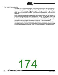 浏览型号ATMEGA88-20AU的Datasheet PDF文件第174页