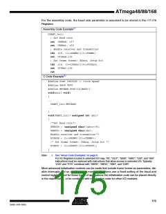浏览型号ATMEGA88-20AU的Datasheet PDF文件第175页