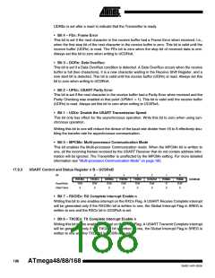 浏览型号ATMEGA88-20AU的Datasheet PDF文件第188页