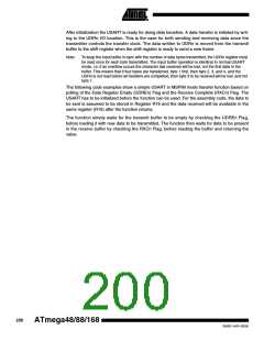 浏览型号ATMEGA88-20AU的Datasheet PDF文件第200页