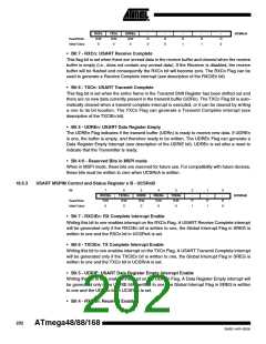 浏览型号ATMEGA88-20AU的Datasheet PDF文件第202页