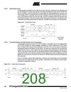 浏览型号ATMEGA88-20AU的Datasheet PDF文件第208页