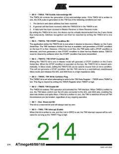 浏览型号ATMEGA88-20AU的Datasheet PDF文件第214页