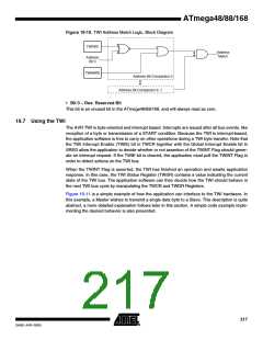 浏览型号ATMEGA88-20AU的Datasheet PDF文件第217页