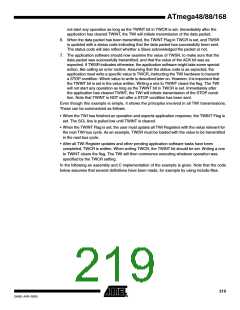 浏览型号ATMEGA88-20AU的Datasheet PDF文件第219页