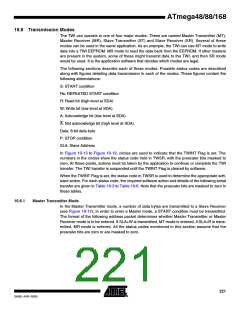 浏览型号ATMEGA88-20AU的Datasheet PDF文件第221页