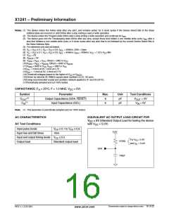 浏览型号X1241V8I的Datasheet PDF文件第16页