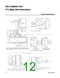 浏览型号ICL7107CQH+TD的Datasheet PDF文件第12页