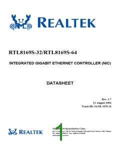 浏览型号RTL8169S-32的Datasheet PDF文件第1页