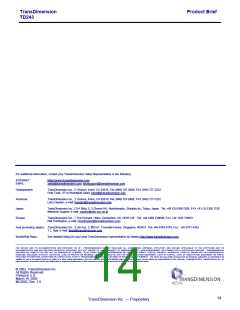浏览型号TDOTG243-R00C的Datasheet PDF文件第14页