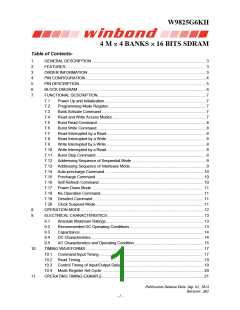 浏览型号W9825G6KH-6的Datasheet PDF文件第1页
