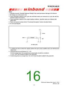 浏览型号W9825G6KH-6的Datasheet PDF文件第16页