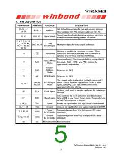 浏览型号W9825G6KH-6的Datasheet PDF文件第5页