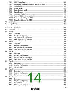 浏览型号HD64F2134TF20的Datasheet PDF文件第14页
