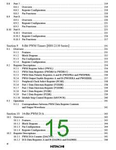 浏览型号HD64F2134TF20的Datasheet PDF文件第15页