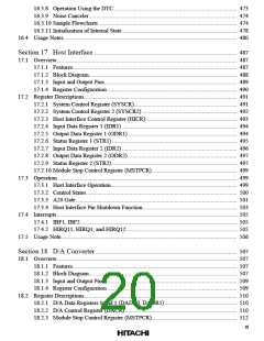 浏览型号HD64F2134TF20的Datasheet PDF文件第20页