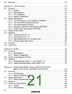 浏览型号HD64F2134TF20的Datasheet PDF文件第21页