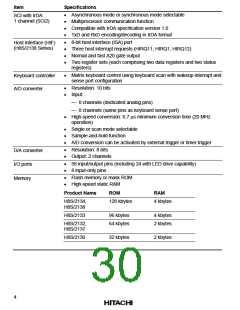 浏览型号HD64F2134TF20的Datasheet PDF文件第30页