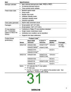 浏览型号HD64F2134TF20的Datasheet PDF文件第31页