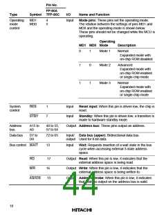 浏览型号HD64F2134TF20的Datasheet PDF文件第44页