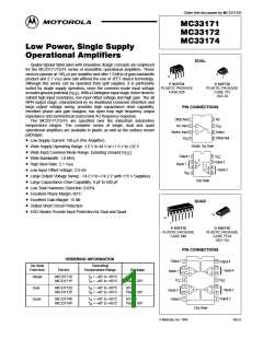 浏览型号MC33174DTB的Datasheet PDF文件第1页