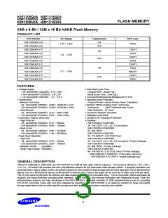 浏览型号K9F1216U0A-DIB00的Datasheet PDF文件第3页