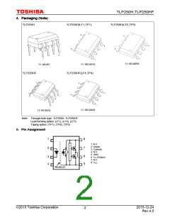 浏览型号TLP250H(D4-LF5,F)的Datasheet PDF文件第2页