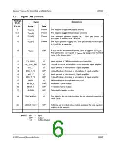 浏览型号CMX880E1的Datasheet PDF文件第6页