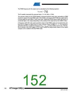 浏览型号ATMEGA128L-8AL的Datasheet PDF文件第152页