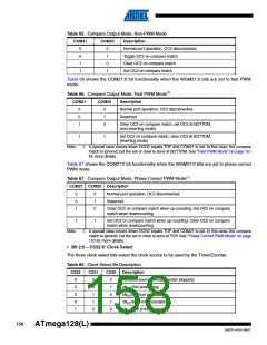 浏览型号ATMEGA128L-8AL的Datasheet PDF文件第158页