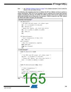 浏览型号ATMEGA128L-8AL的Datasheet PDF文件第165页