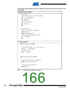 浏览型号ATMEGA128L-8AL的Datasheet PDF文件第166页