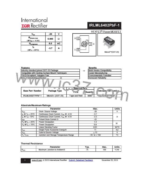 IRLML6402TRPBF-1图片预览