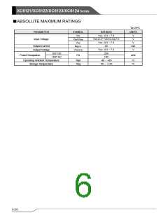 浏览型号XC6122F720ER-G的Datasheet PDF文件第6页