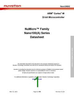 浏览型号NANO102ZD1AN的Datasheet PDF文件第1页