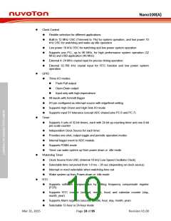 浏览型号NANO102ZD1AN的Datasheet PDF文件第10页